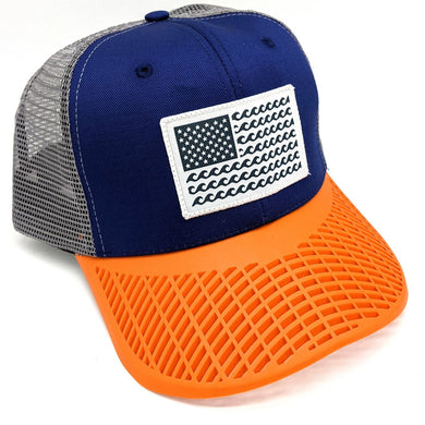 'Wave' Trucker Hat - Blue/Orange