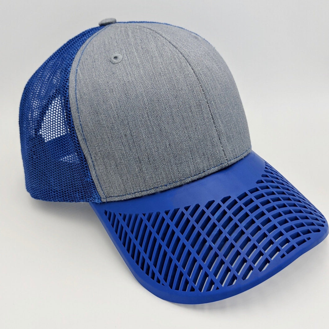 Boat Brim Blue and Grey Trucker Hat