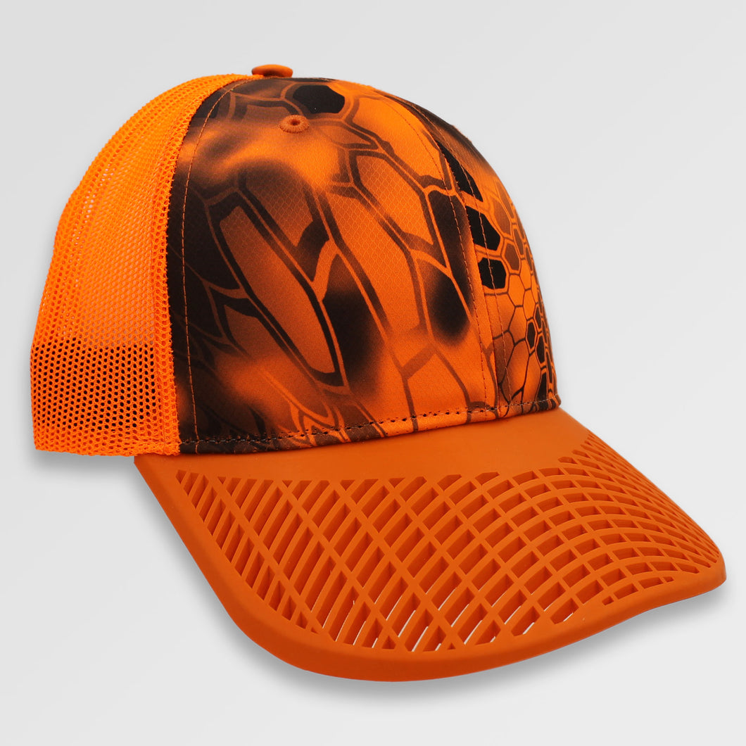Kryptek Orange Camo Hunter Trucker Hat