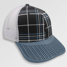 Plaid with Dusk Blue Brim Trucker Hat