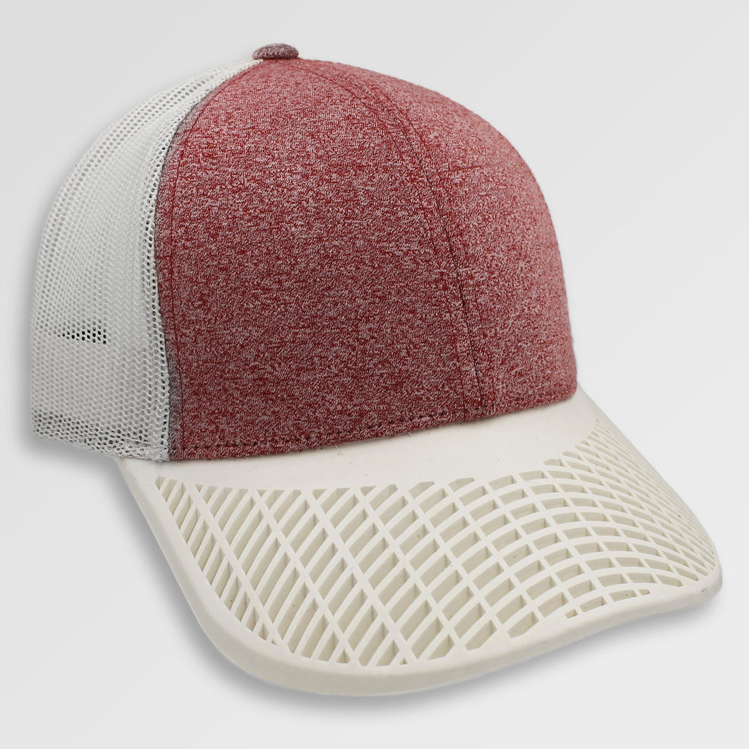 Heather Red and White Trucker Hat
