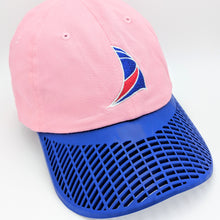 Ladies Sail Hat - Pink with Blue Brim