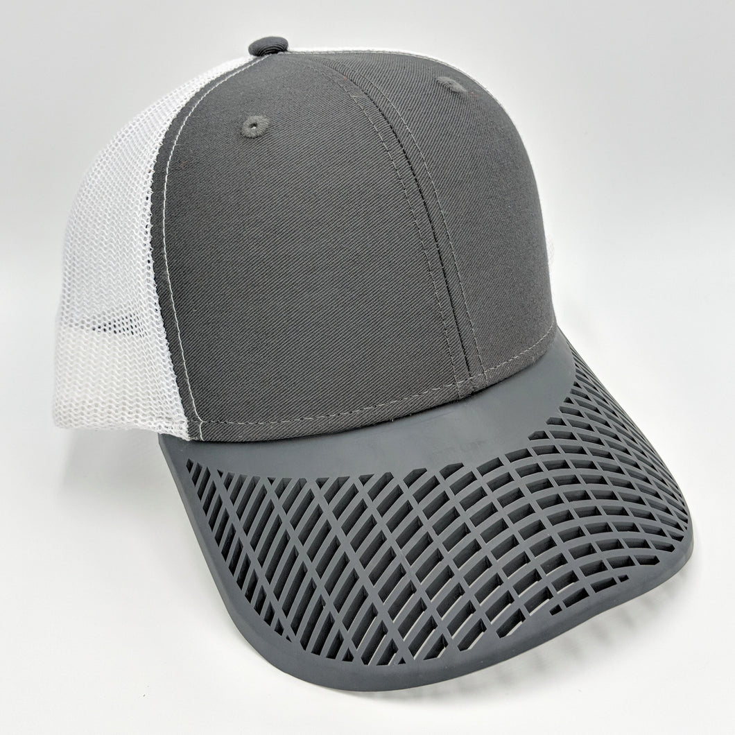 Charcoal and White Trucker Hat