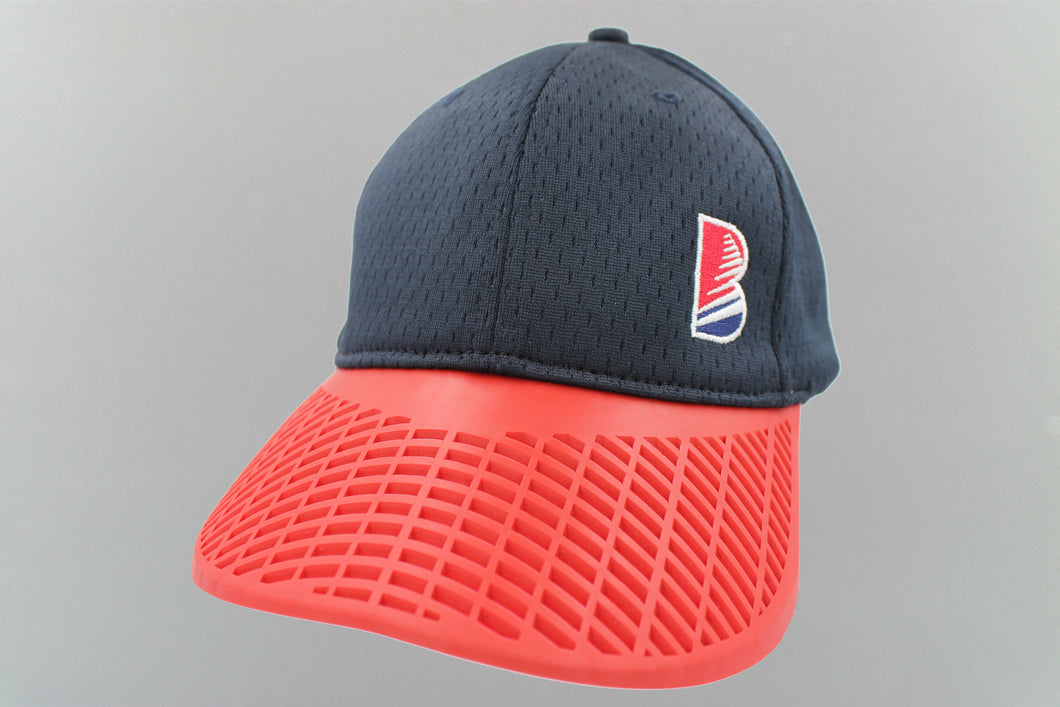 Performance Hat - Navy 'B' w/ Red Brim