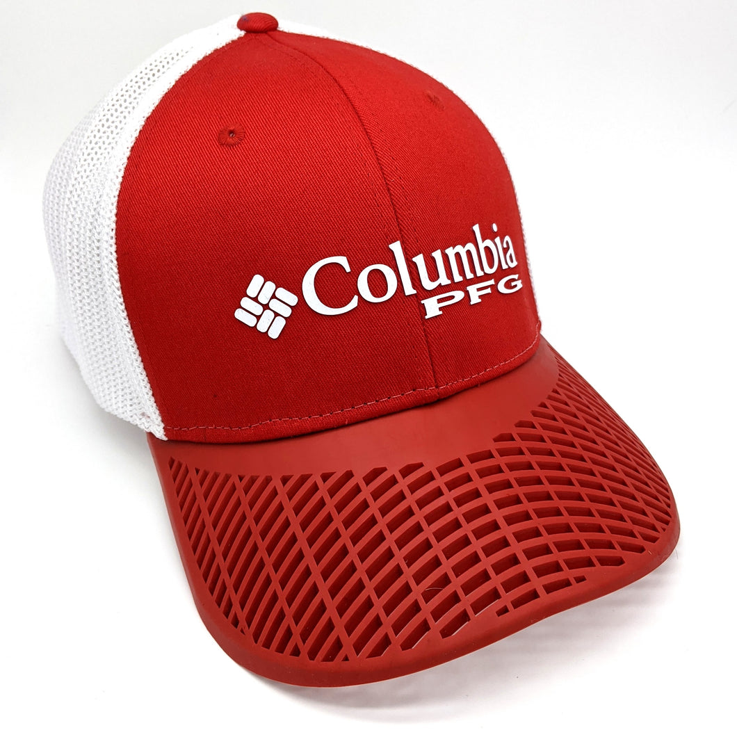 LIMITED EDITION: Columbia PFG Mesh Fitted Hat, Red Brim – Boat Brim