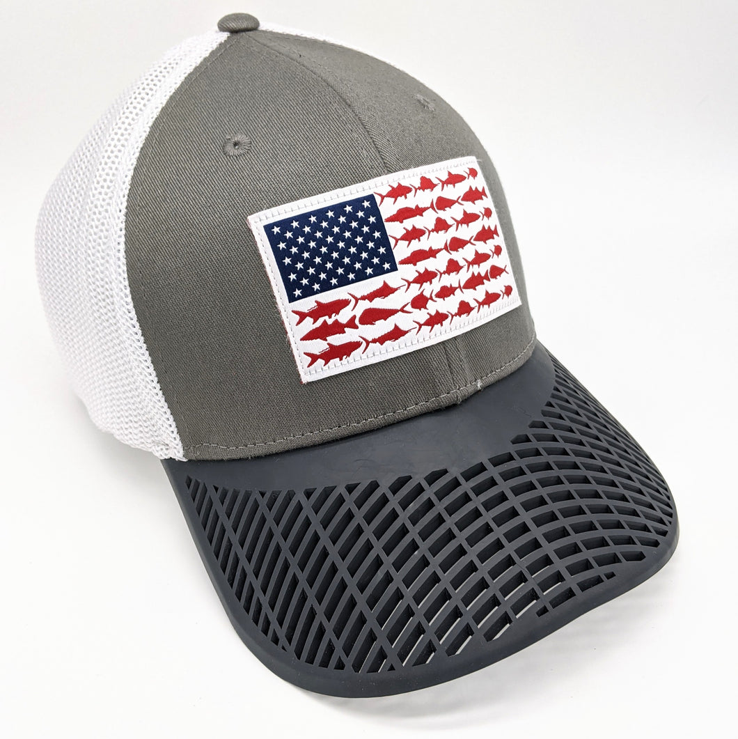 LIMITED EDITION: Columbia PFG Fitted Flag Hat, Grey Brim – Boat Brim