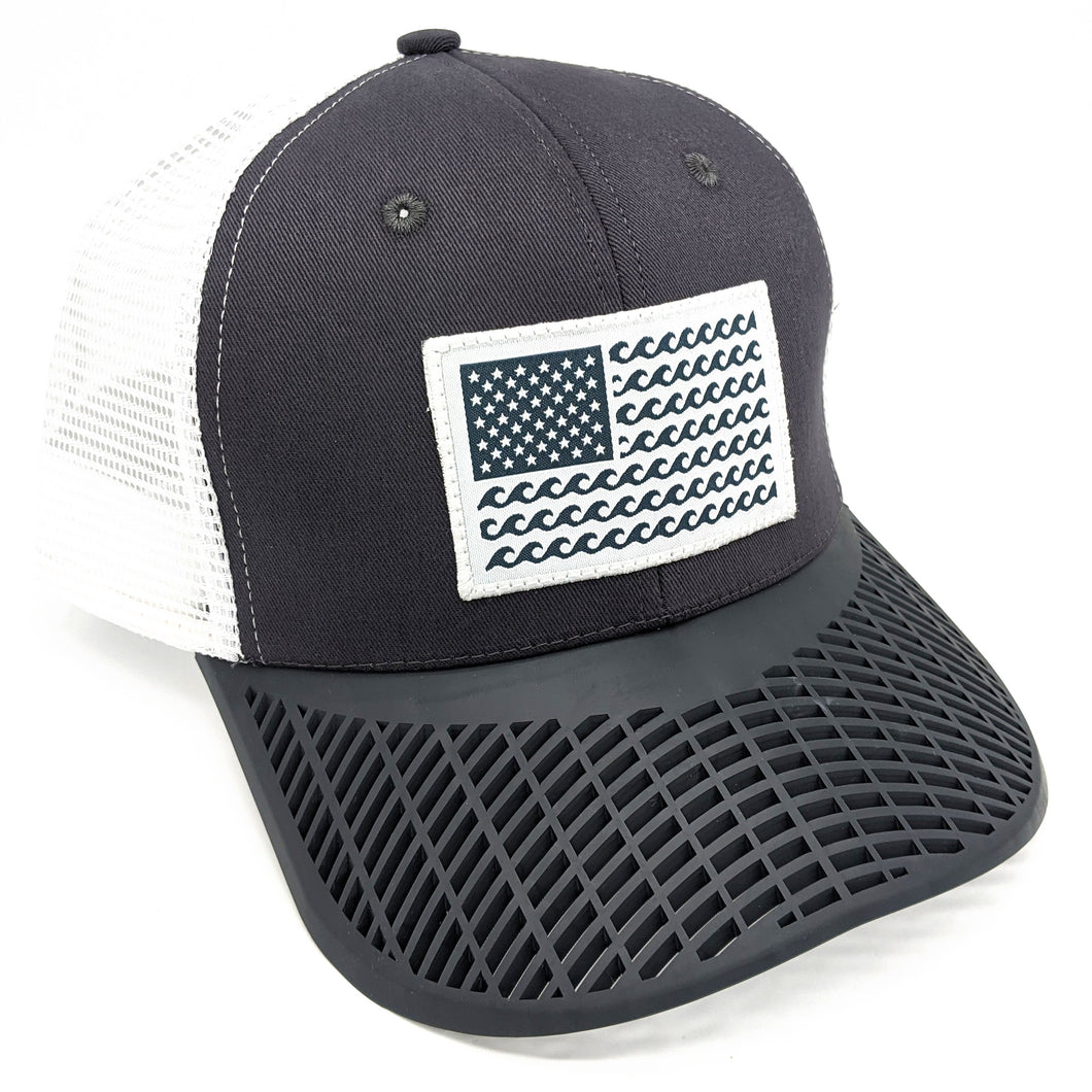 'Wave' Trucker Hat - Grey