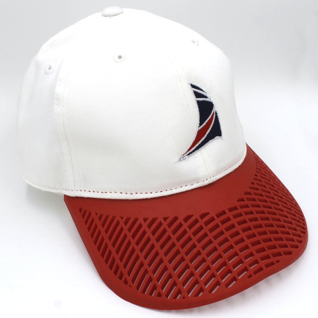 Sail Hat - White with Red Brim