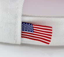 American Flag Hat (100% Made in USA)  - Red Brim