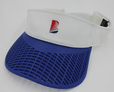 Standard Performance Visor - White w/ Blue Brim